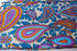Purple Orange Blue Oversized Paisley Challis Fabric 33 inches in Length